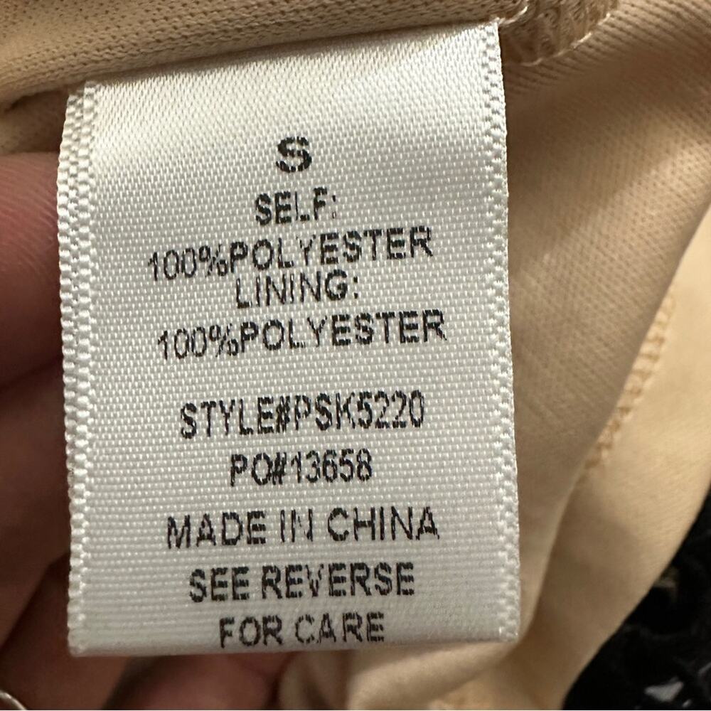 Polagram Black Embroidered Lace Maxi Skirt over Nude Lining - Picture 8 of 9